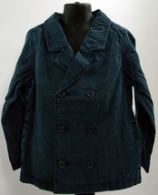 Gymboree Jacket Pea Coat Boys Small Blue 5-6 School Cotton Double Breast... - $18.89