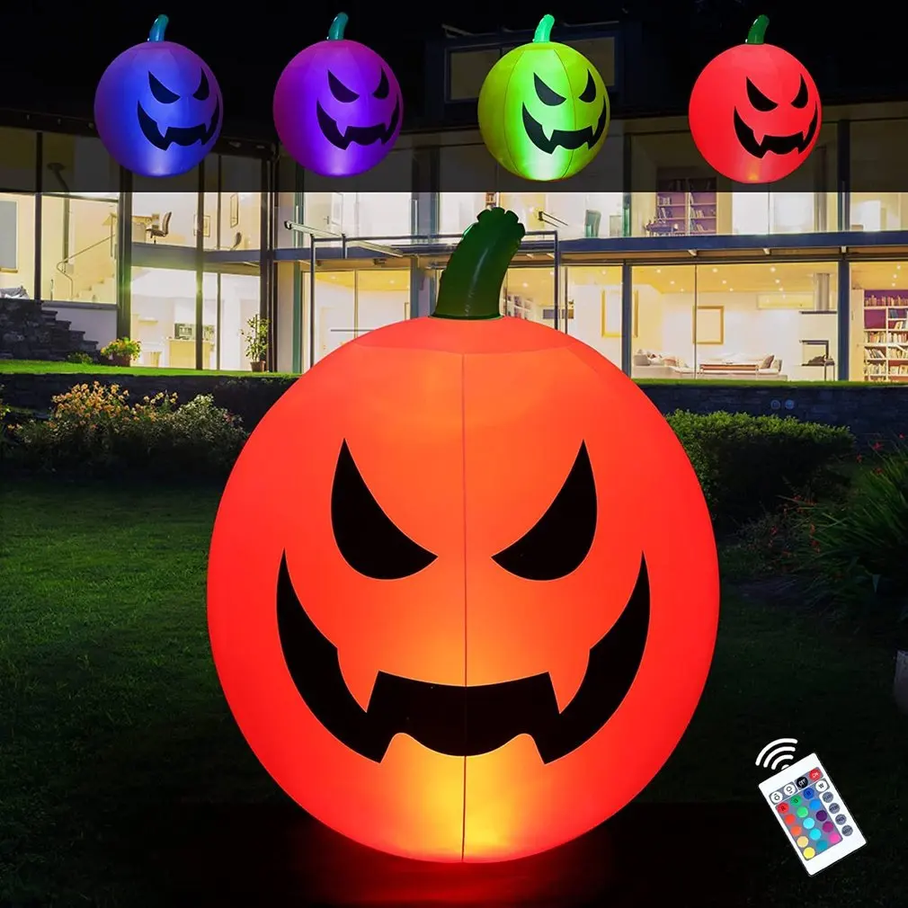 60cm Ghost Eyeballs Decor Inflatable Battery Powered Remote Control RGB Color - £13.74 GBP+