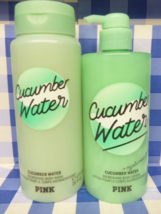 NIB Victoria&#39;s Secret Pink Cucumber Water &amp; Hyaluronic Acid Lotion &amp; Bod... - £18.76 GBP