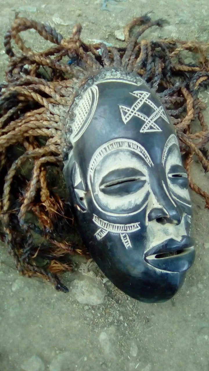 Authentic Chokwe Chikunga Mask – Sacred African Tribal Mask from DR Cong... - $3,349.69 MXN