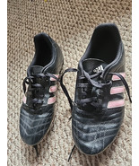 ADIDAS Girls Soccer Cleats Youth Size 5 Shoes Black Pink - $24.35 CAD