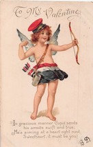 To My VALENTINE-WINGED Cupid Shooting ARROW~1900s Tuck Series #115 Postcard - £9.56 GBP