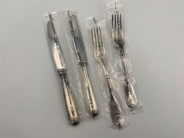 Lot of 4 Dessert Forks and Knives Christofle France Silverplate VENDOME ... - $229.99