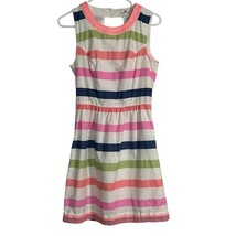 Vineyard Vines Dress Womens 4 Multicolor Stripe Fit &amp; Flare Embroidered ... - $49.99