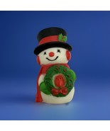 VINTAGE  Snowman Wreath Bird Holiday Pin Christmas Brooch Collectible - €9,12 EUR