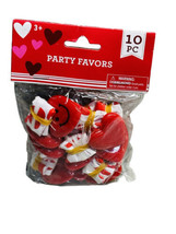 Novelty 10 Piece Party Pack Party Favors Valentines Day Hearts 3+ - £12.56 GBP