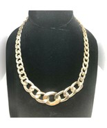 aea Chunky Goldtone Chain Necklace Large Link Lobster Clasp Simply Elegant - £18.44 GBP
