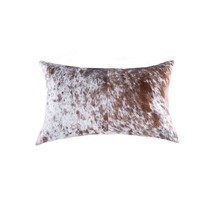 18" X 18" X 5" Salt And Pepper Brown And White Cowhide  Pillow - $2,485.43 MXN