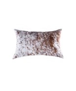 18&quot; X 18&quot; X 5&quot; Salt And Pepper Brown And White Cowhide  Pillow - $184.36 CAD