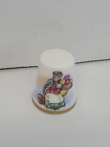 Vintage Royal Doulton Thimble | Fine Bone China | England | Lady With Balloons - £7.32 GBP