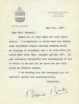 Billie Burke Autographed 1944 Letter Wizard of Oz Glinda Witch JSA COA Signed - £338.46 GBP