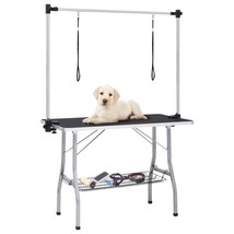 Adjustable Dog Grooming Table with 2 Loops and Basket - £90.30 GBP