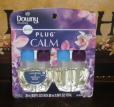 FEBREZE Plug Scented Oil refills DOWNY INFUSIONS CALM LAVENDER AND VANIL... - £12.24 GBP