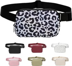 Black White Leopard Belt Bag Crossbody Mini Fanny Pack Waist Pouch Bum Chest NEW - £12.68 GBP