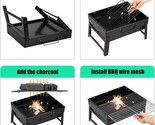 Folding Portable Barbecue Charcoal Grill for Outdoor Cooking Camping Pic... - $28.70