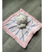 Falls Creek Pink Zig Zag Bunny Rabbit Lovey Security Blanket Rattle Plus... - $161.22 MXN