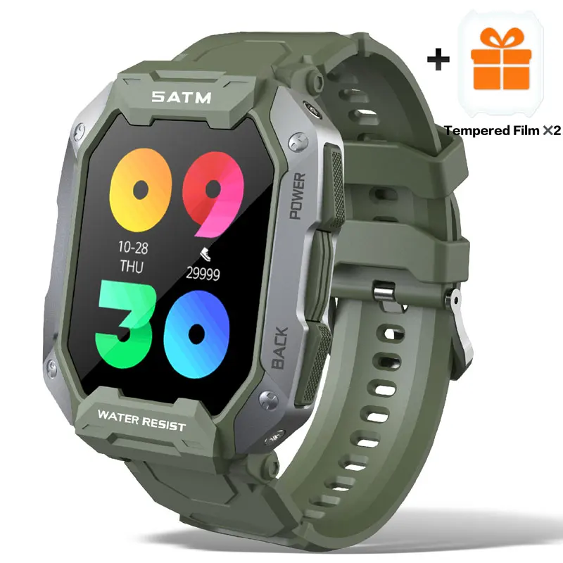 New Full Touch Smartwatch For Android Blood Pressure Oxygen Fitness Watch 5 Atm  - £38.71 GBP