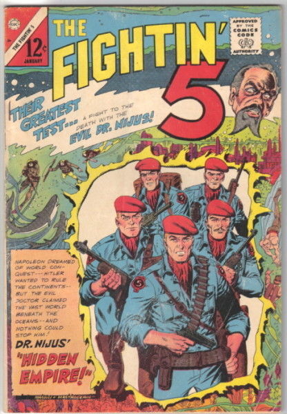 The Fightin' 5 Comic Book #36, Charlton Comics 1966 FINE-/FINE - $8.33