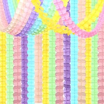 Pastel Rainbow Party-Decorations Streamers Garland - 12Pcs 4-Leaf Clover Paper S - £25.75 GBP