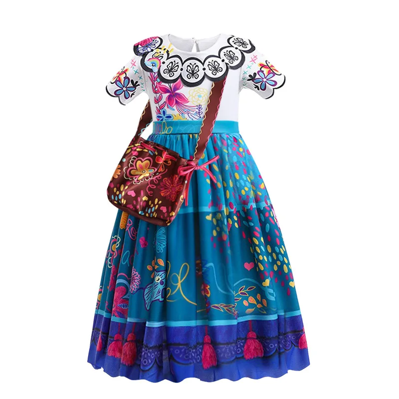 Play New Encanto Costume For Play Mirabel Madrigal CosPlay Dress Girls Fancy Car - £39.11 GBP