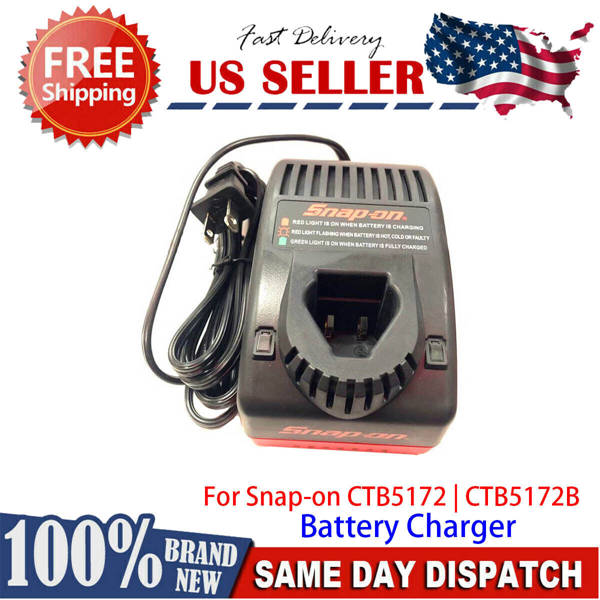 New For Snap On Ctc572 Ctc596 7.2V Dc 0.8A 120V Ac Battery Charger - $78.88