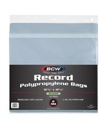NEW BCW 100-Count 33RPM Resealable 12-inch Clear Record Album Poly Sleev... - £22.54 GBP