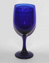 VTG? Libbey Cobalt Blue 7" Smooth Glass Wine / Water Goblet(s) EXC - $8.99
