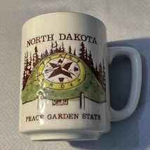 North Dakota Peace Garden State Souvenir Coffee Mug Embossed Map - £10.84 GBP