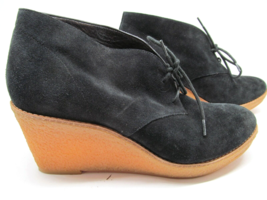 Cole Haan Halley  Black Suede Wedge Ankle Booties Womens Size US 11 B - £23.25 GBP