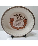 Vintage Jeanette Royal China Pumpkin Pie Plate Deep Dish Ruffled-Edge w/... - $32.38