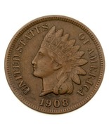 1908-S 1C Indian Cent in Extra Fine XF Condition, Brown Color, Full Liberty - $197.99