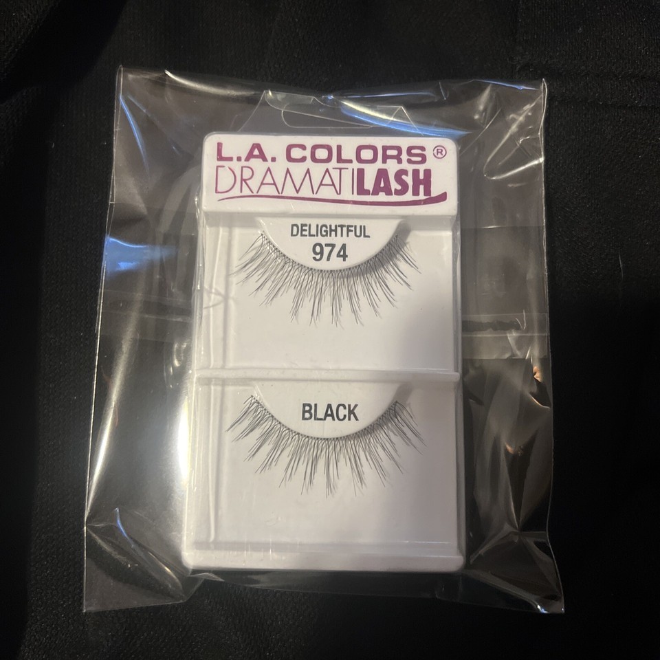 NEW L.A.Colors DramatiLASH DELIGHTFUL #974 False Black Eyelashes - $6.81