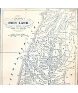 1873 Map Israel Palestine In The Time Of Christ Wood Engraving Victorian... - $54.87 CAD
