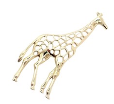 Rare! Authentic Mikimoto 18k Yellow Gold Large Giraffe Pin Brooch - £3,856.82 GBP