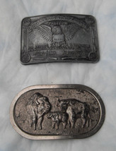 Two metal Belt Buckles---Bison design + 1983 NRA Leadership Award....old er - £7.82 GBP