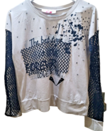 Istanbul Women’s Netted Mesh Embellished Long Sleeve Top – XL, Beige, Pr... - $471.39 MXN