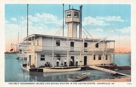 Louisville Ky~Only Government Inland Life Saving Station In U.S 1920s Postcard - £6.83 GBP