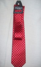 J.S. Blank &amp; Co Red Blue Cream 100% Silk Tie New - £10.03 GBP