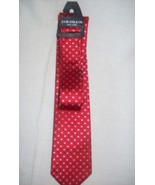 J.S. BLANK &amp; CO  RED blue CREAM 100% Silk TIE NEW - $270.52 MXN
