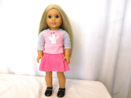 American Girl Doll Year 2014 Julie Albright 18&quot; Blonde long Hair Brown Eyes  - £48.28 GBP