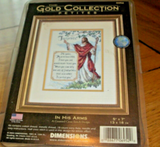 Dimensions Gold Collection Cross Stitch Petites Kit In His Arms Jesus Footprints - £14.18 GBP
