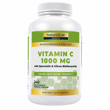 Nature&#39;s Lab Vitamin C 1000 mg with Quercetin &amp; Citrus Bioflavonoids, 240 Vegeta - £22.77 GBP