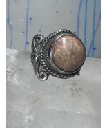 Jasper ring boho size 9.25 sterling silver women - $52.79 CAD