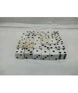 Lot Of (30) White Dice With Black Pips Dalmation Under 1/2&quot; - $19.79