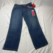 Lee Womens Custom Fit Collection Straight Leg Jeans Blue Stretch Denim 1... - $13.85