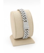 9  Inch Cuban Link Bracelet 18K White Gold Plated 14mm For Men And Women - $26.68