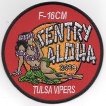 4" Air Force f-16cm 125FS Tulsa Vipers 2019 Sentry Aloha Embroidered Patch - $34.99