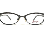 Bellagio Eyeglasses Frames B629 C01 Black Gray Floral Cat Eye Narrow 51-... - £37.78 GBP