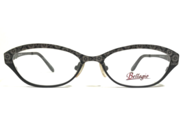 Bellagio Eyeglasses Frames B629 C01 Black Gray Floral Cat Eye Narrow 51-16-135 - £36.58 GBP