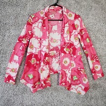 Lilly Pulitzer Cardigan Womens Small Pink Floral Long Sleeve Lightweight... - £24.45 GBP